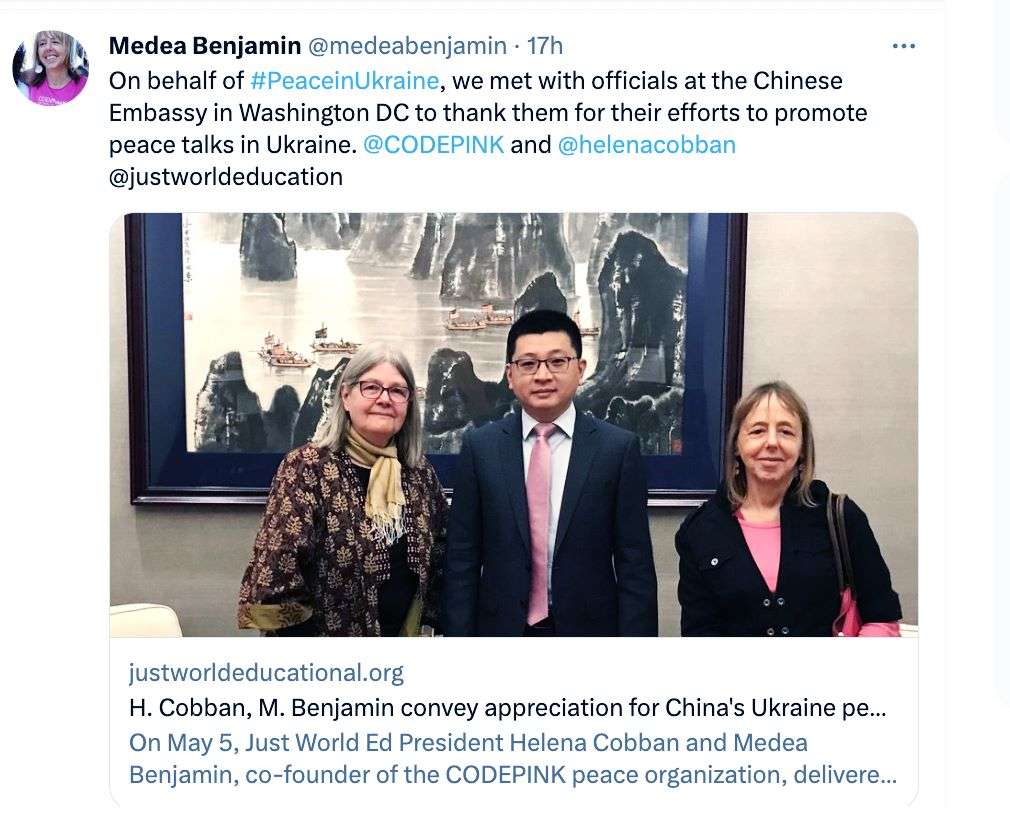 "Peace advocates" are simply promoting the Chinese peace plan, which provides for the loss of territories by Ukraine