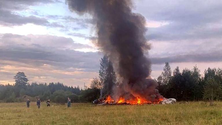 Evgeny Prigozhin's private jet crashed over Russian territory. There were 10 people on board, including the head of PMC Wagner Yevgeny Prigozhin
