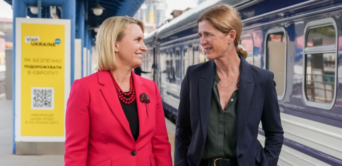 USAID Administrator Samantha Power arrives in Ukraine on a visit