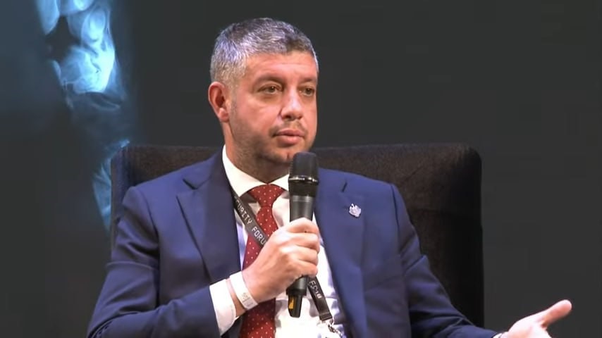 Romanian MP Ștefan Cînte speaking at the Black Sea Security Forum 2025