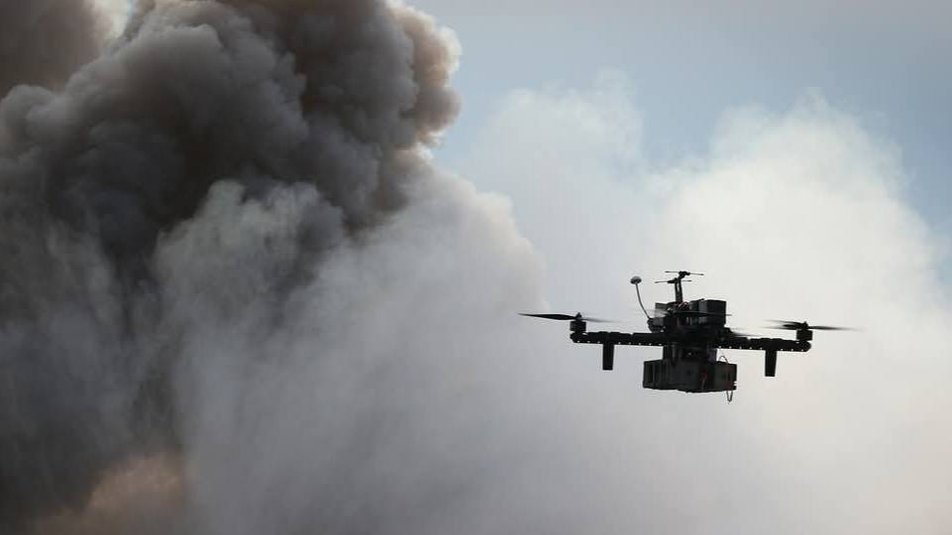 Ukrainian military drone displayed