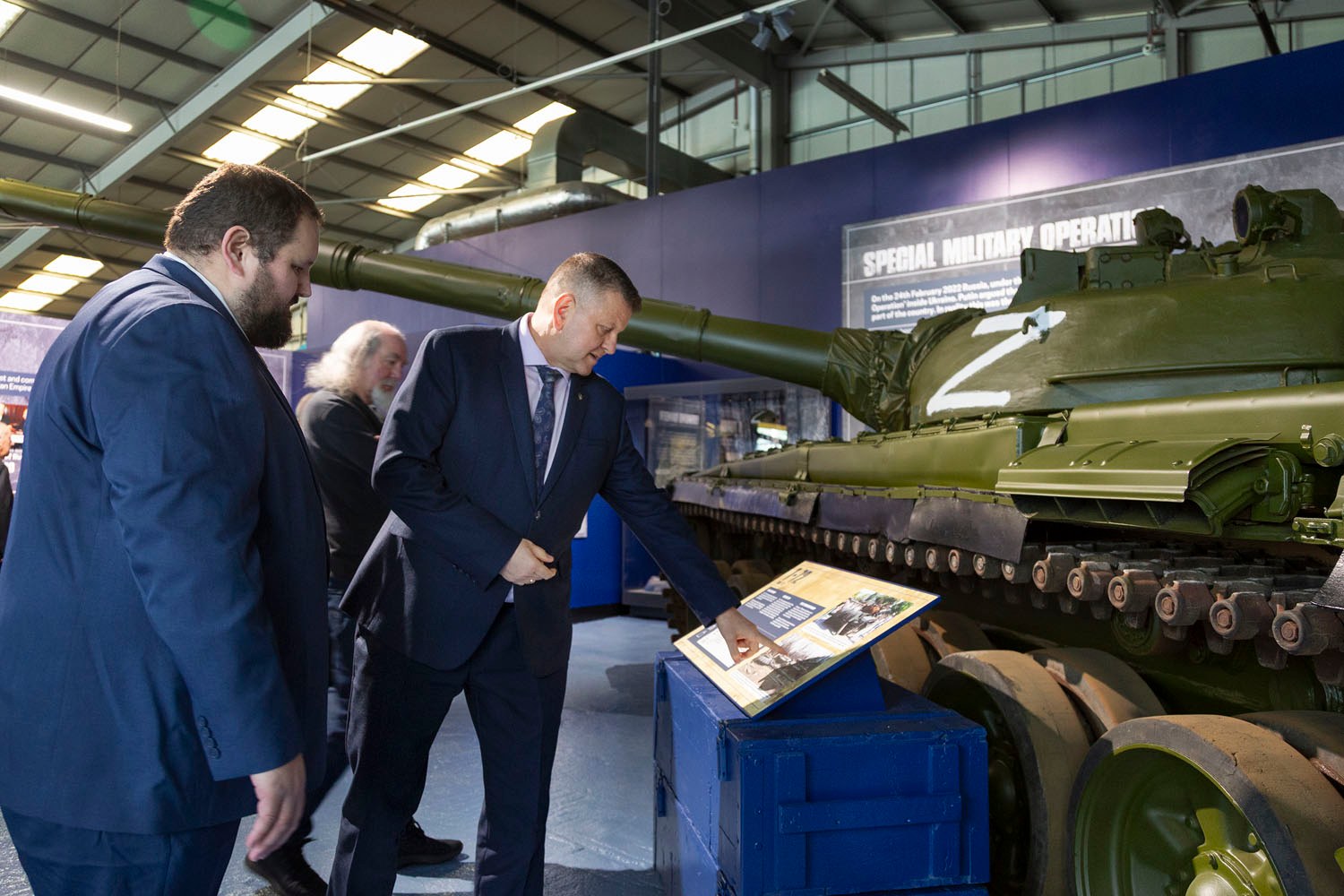 General Valerii Zaluzhnyi at the opening of the Ukraine exhibition at the Bovington Tank Museum.