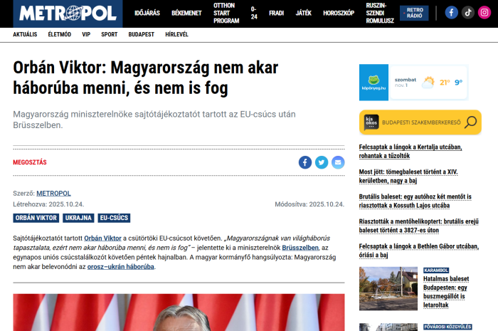 Screenshot from website of Metropol media