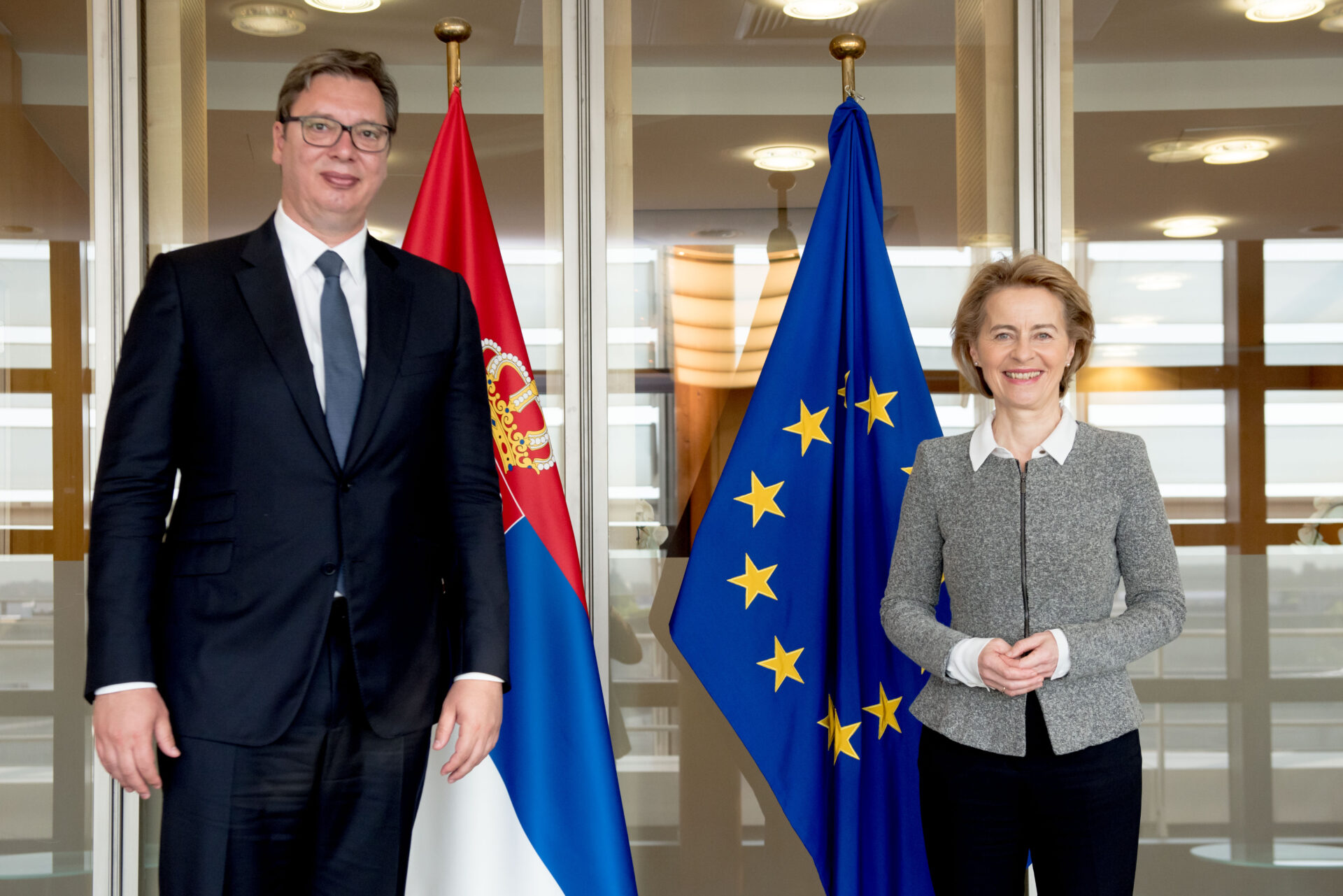 Serbian president Aleksandar Vucic, with Ursula von der Leyen / Photo: ec.europa.eu