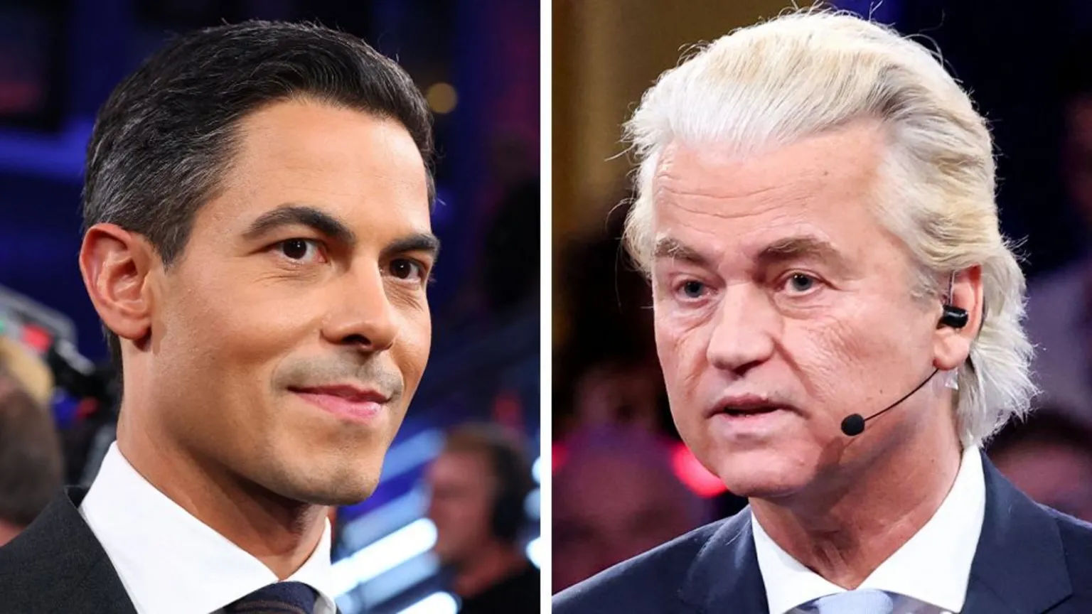 D66 Leader Rob Jetten (left), PVV Leader Geert Wilders (right) / Reuters
