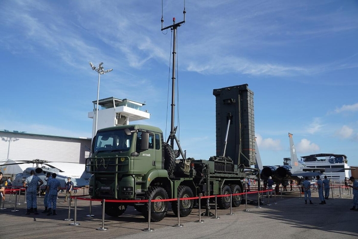 The picture shows SAMP/T air defense system