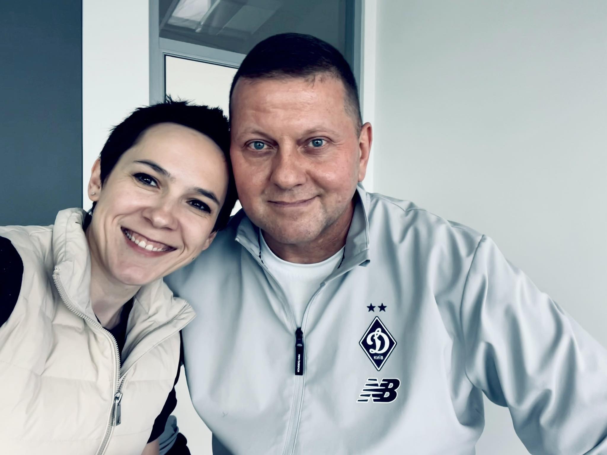 Oksana Torop with Valerii Zaluzhnyi / Photo Facebook of Oksana Torop