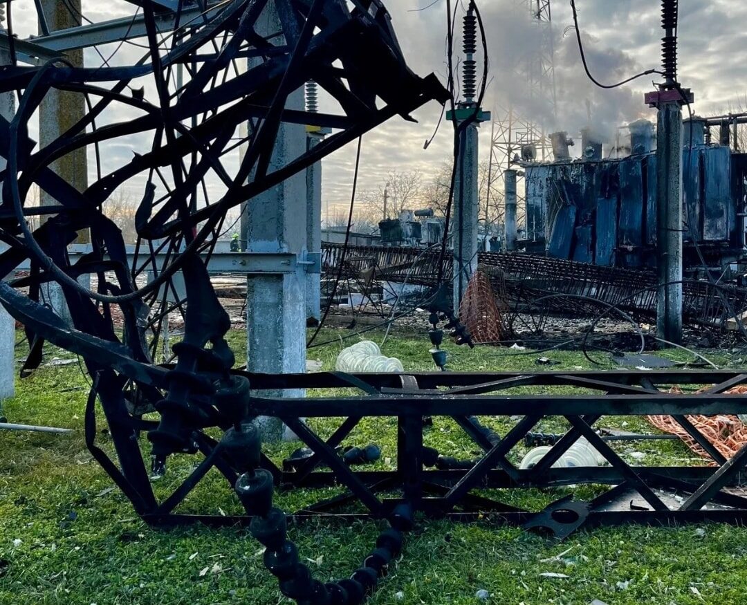 Destroyed substation in Odessa region / Photo: DTEK