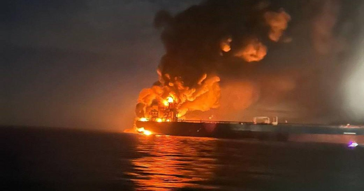 Fire on a Russian tanker in the Black Sea / Photo from social networks