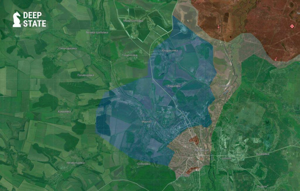 Updated map of hostilities near Kupyansk as of December 12, showing the advance of Ukrainian troops in this direction