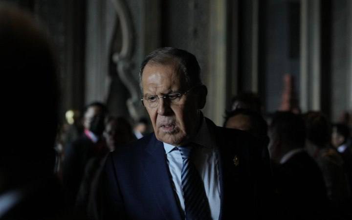 Russian Foreign Minister Sergei Lavrov at a diplomatic event