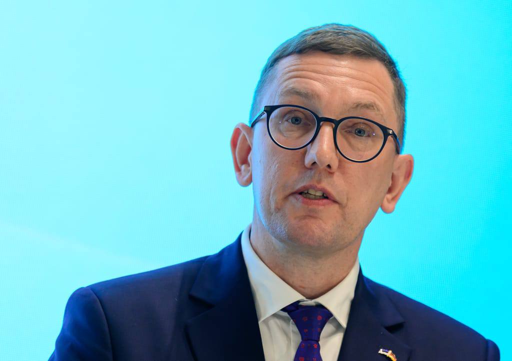 Estonian Prime Minister Kristen Michal during a public appearance.