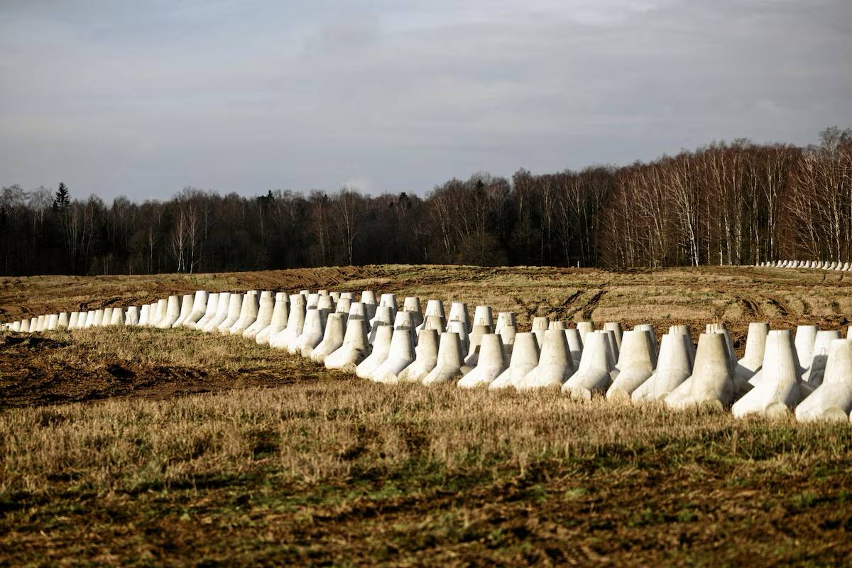 A general view of a first part of a system dubbed East Shield, the construction of military fortifications along the eastern frontier of Poland, in Dabrowka, Poland November 30, 2024.