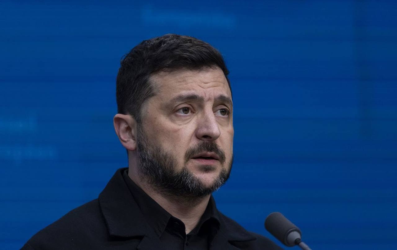 Ukrainian President Volodymyr Zelenskyy at an official event