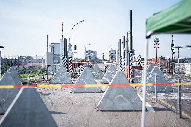A view of the counter-mobility parks established by the Lithuanian Armed Forces near the border with the Russian Federation.