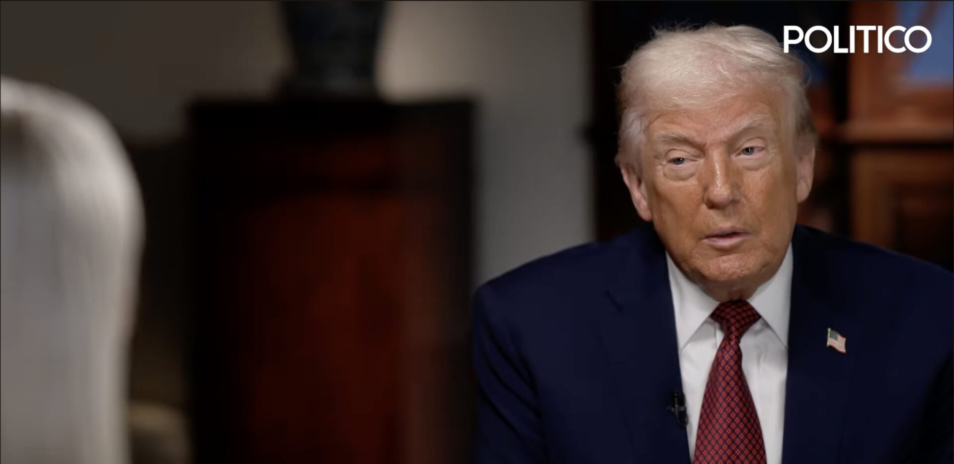 Screenshot from Politico interview
