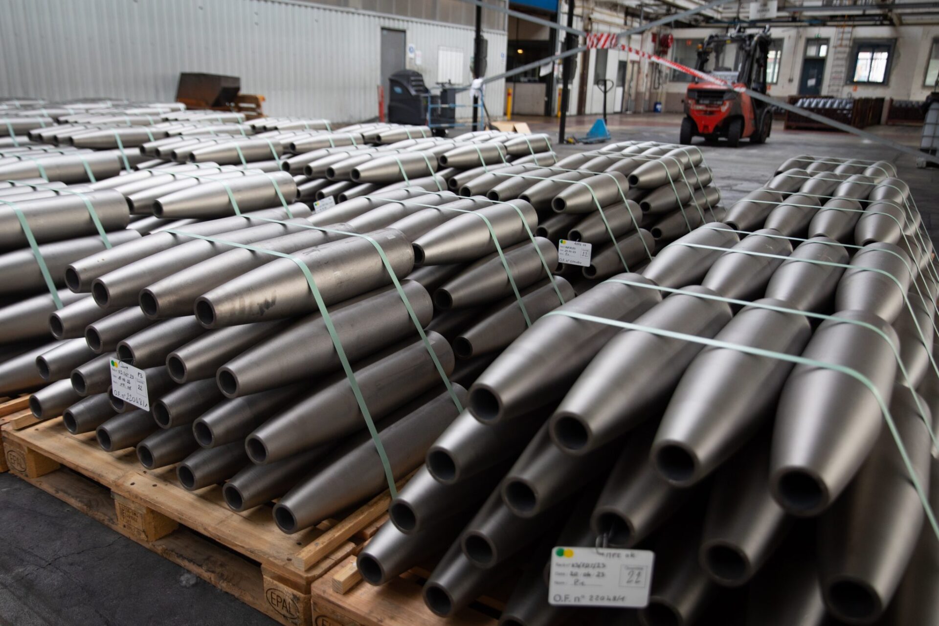 155mm shell casings manufactured by Forges de Tarbes