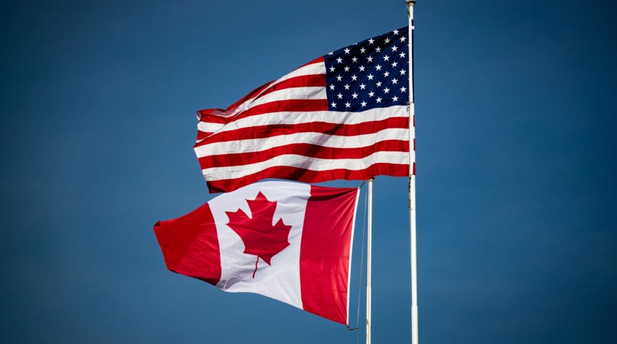 USA and Canada flag