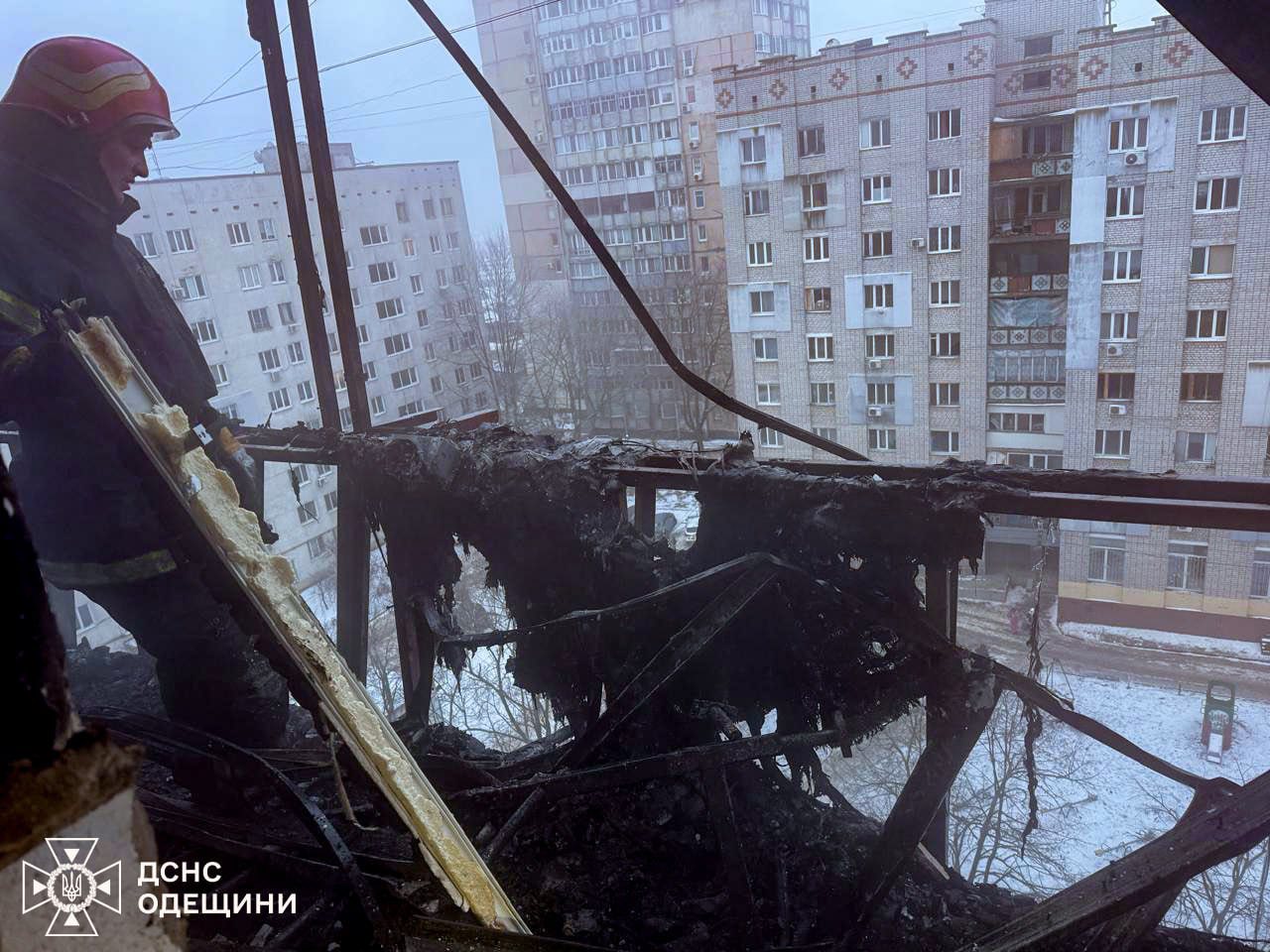Consequences of shelling in Chornomorsk, Odesa region / Photo: State Emergency Service