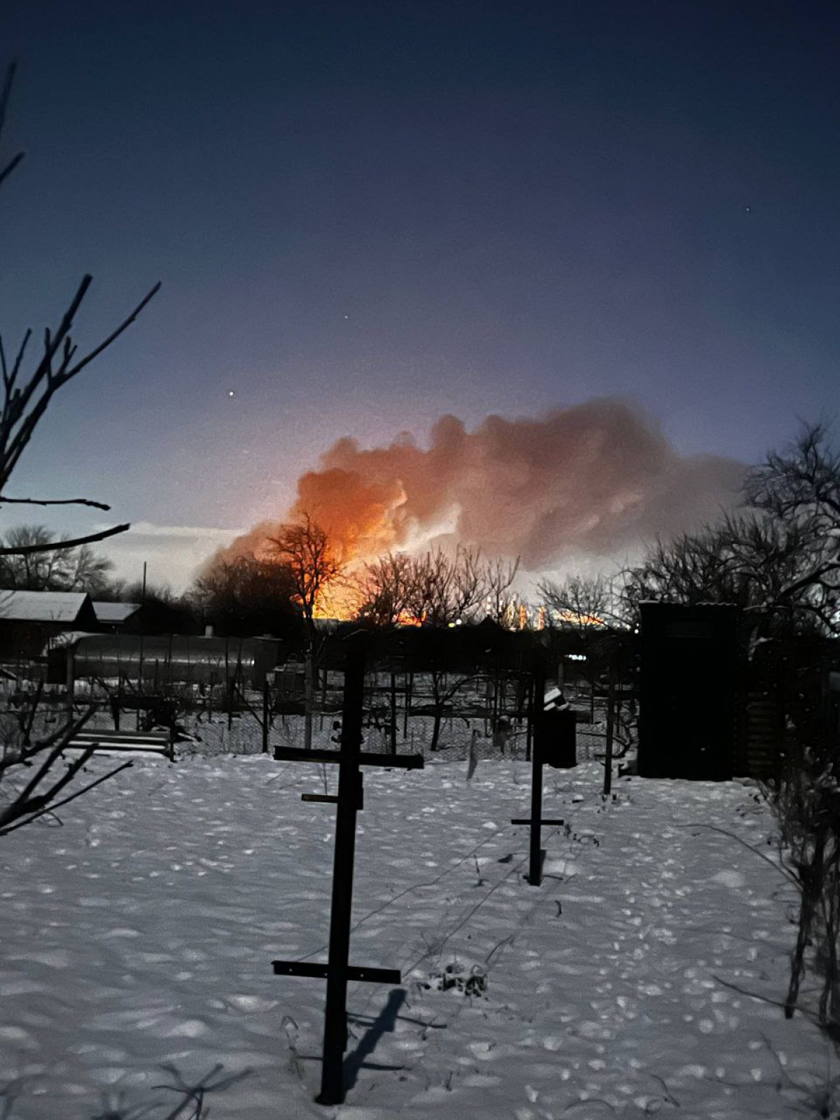 Attack on the Ilsky Oil Refinery. January 1, 2026 / Photo from open sources