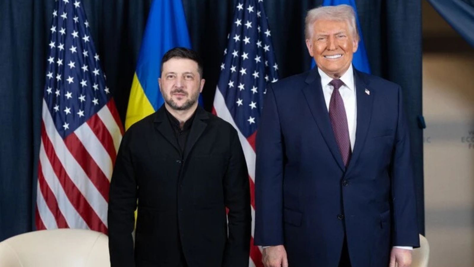 Meeting between Volodymyr Zelenskyy and Donald Trump in Davos.