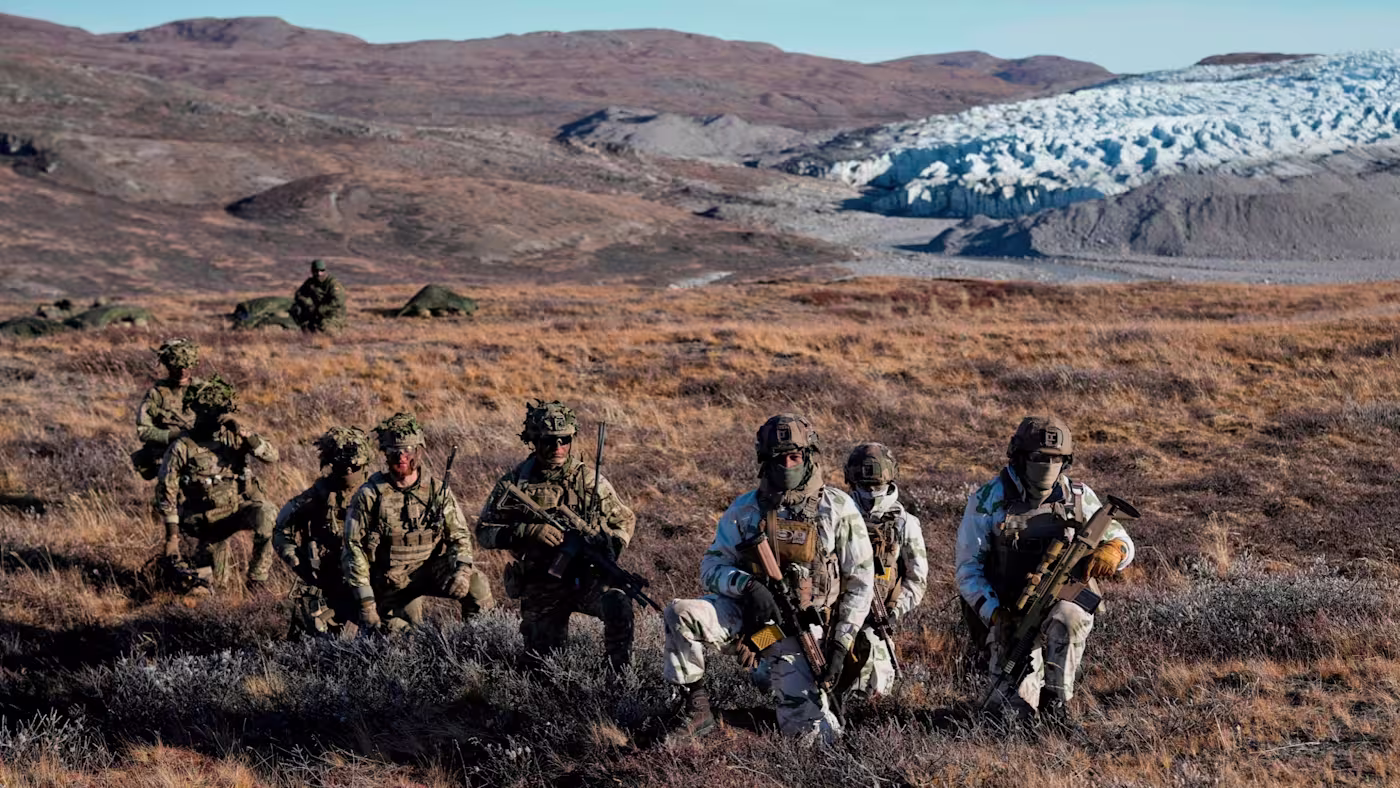 Danish military forces during a Nato exercise in Greenland. <yoastmark class=