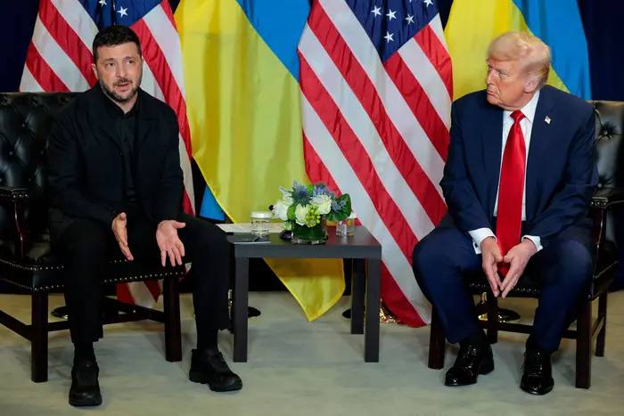 Президент США Дональд Трамп і президент України Володимир Зеленський в США
