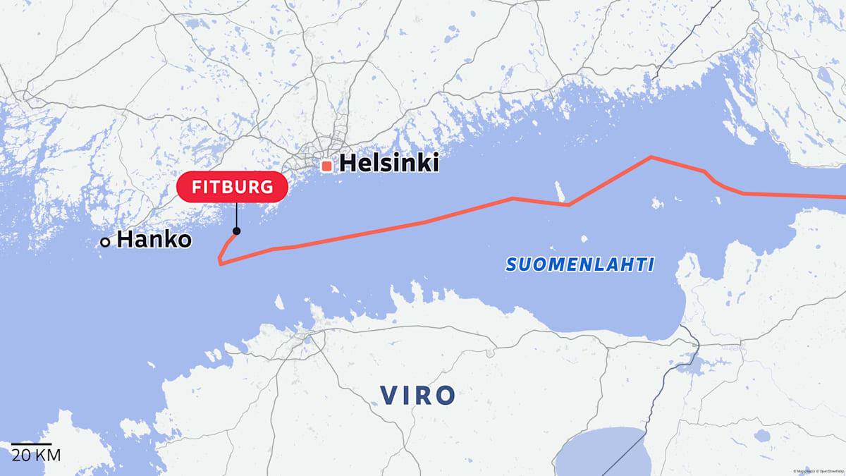 The route of the Fitburg vessel before and during the detention on December 31, 2025 shown on the map
