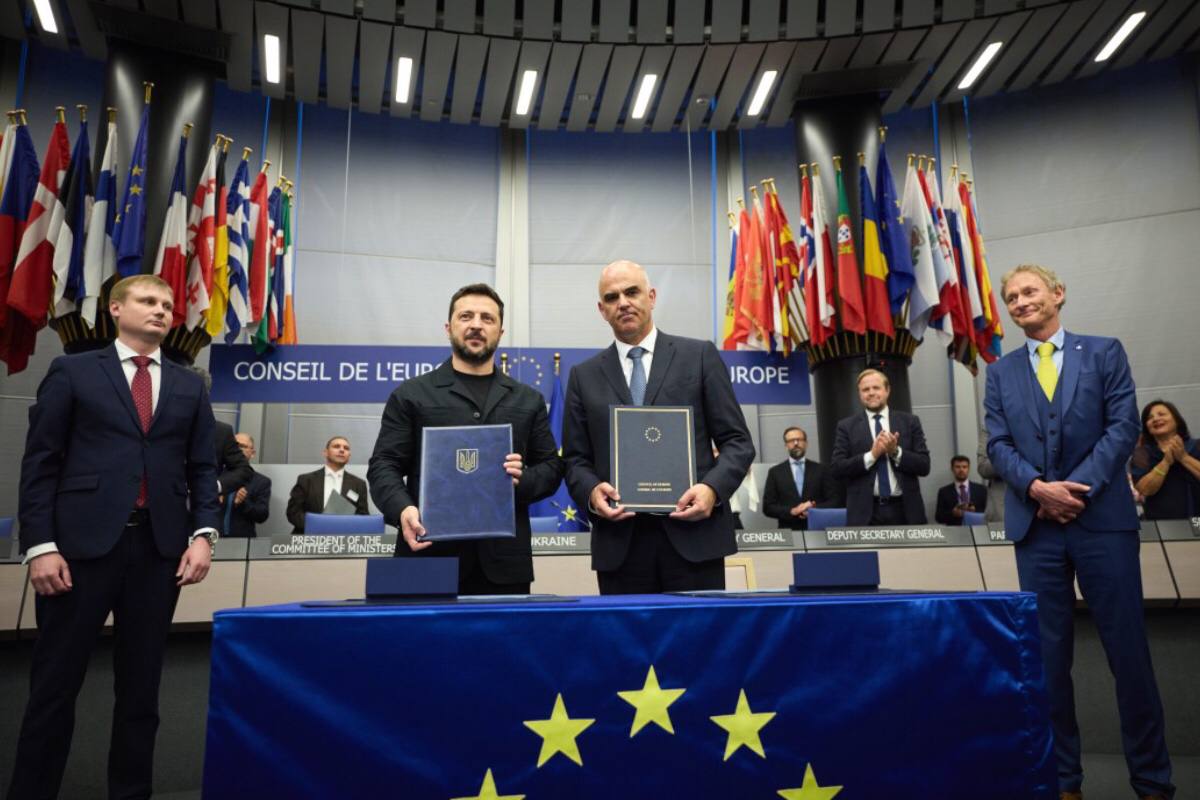 President of Ukraine Volodymyr Zelenskyy and the Secretary General of the Council of Europe, Alain Berset, signed an Agreement on the establishment of a Special Tribunal for the crime of aggression against Ukraine