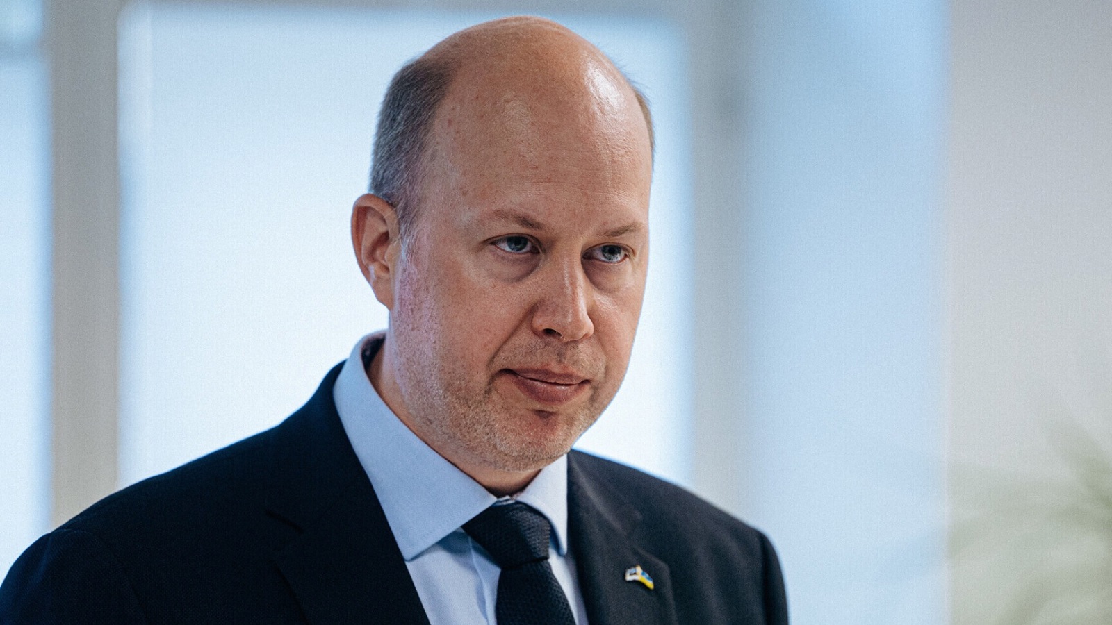Portrait of Estonian Minister of the Interior Igor Taro wearing a formal suit.