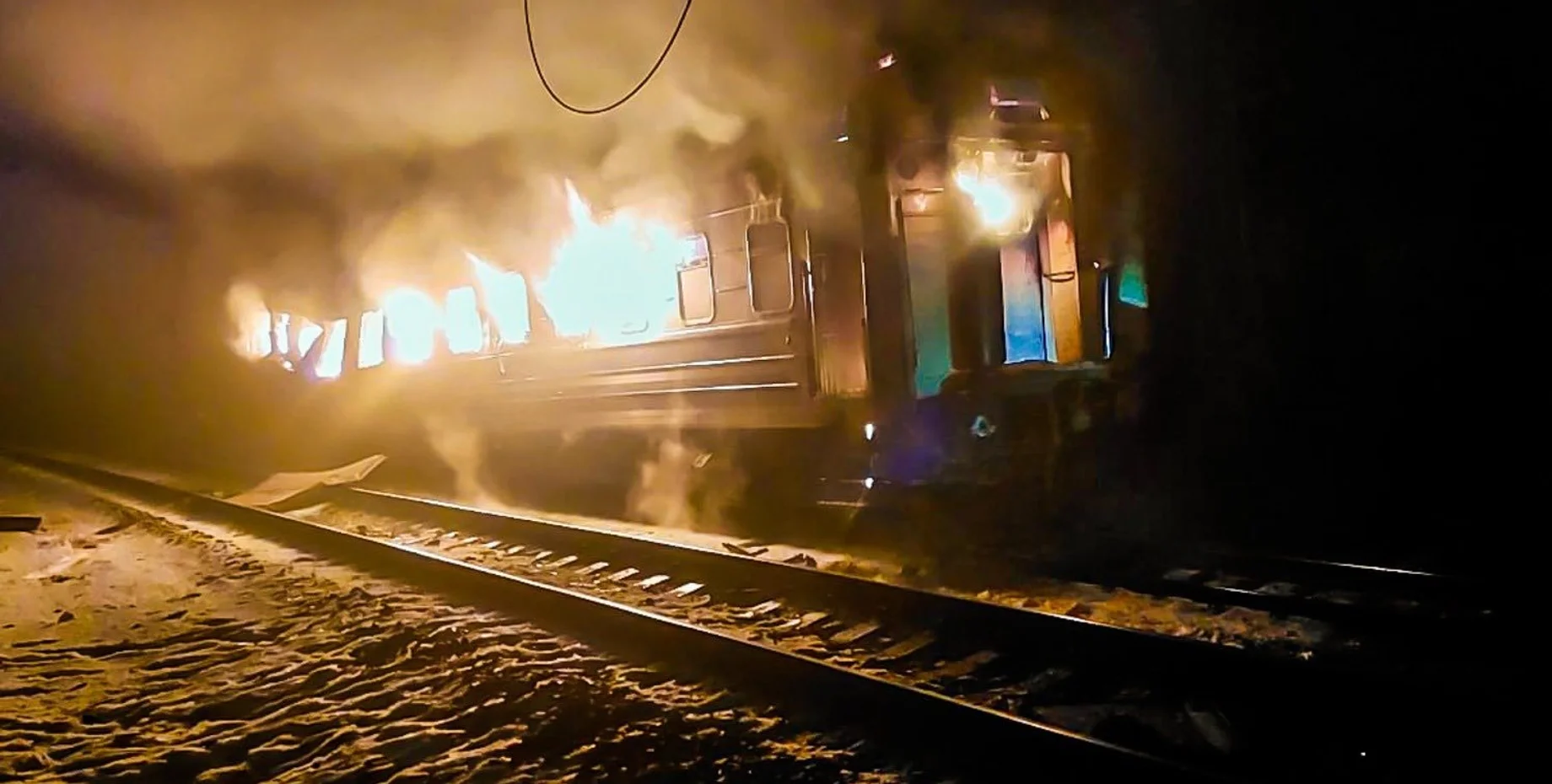 The Barvinkove-Chop train was hit by Shaheds from Starlink / Photo: SES