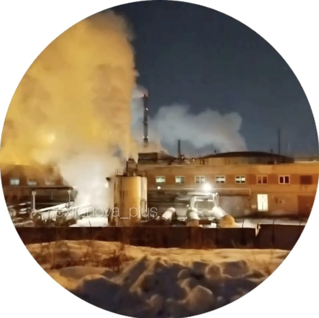 Fire at Oryol TPP / Screenshot from eyewitness video from social media