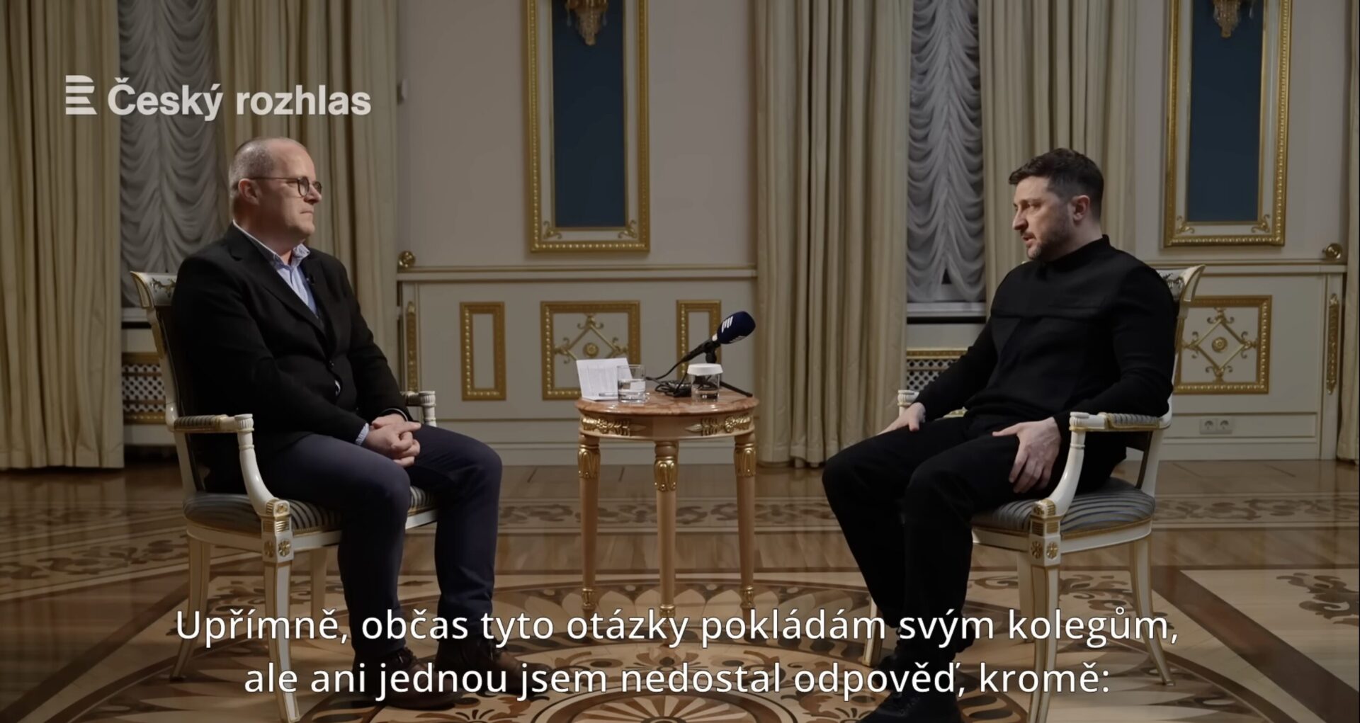 Screenshot from Zelensky's interview for Český rozhlas / Český rozhlas