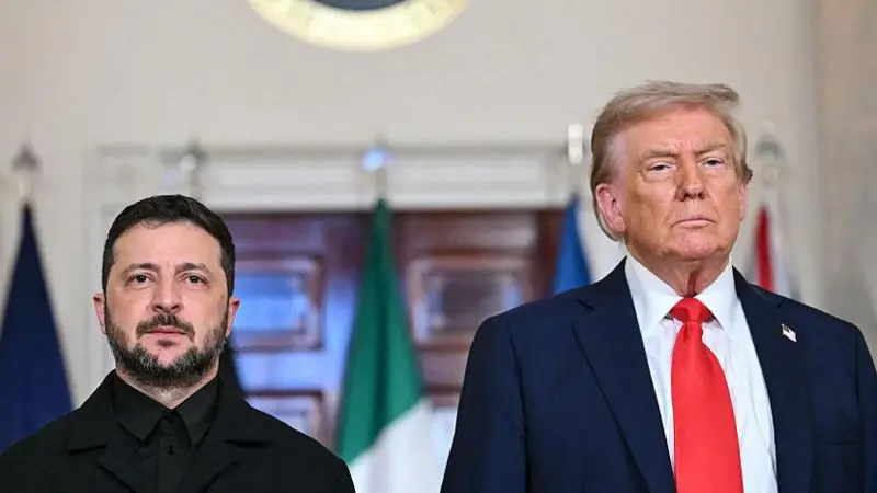 Volodymyr Zelenskyy and Donald Trump