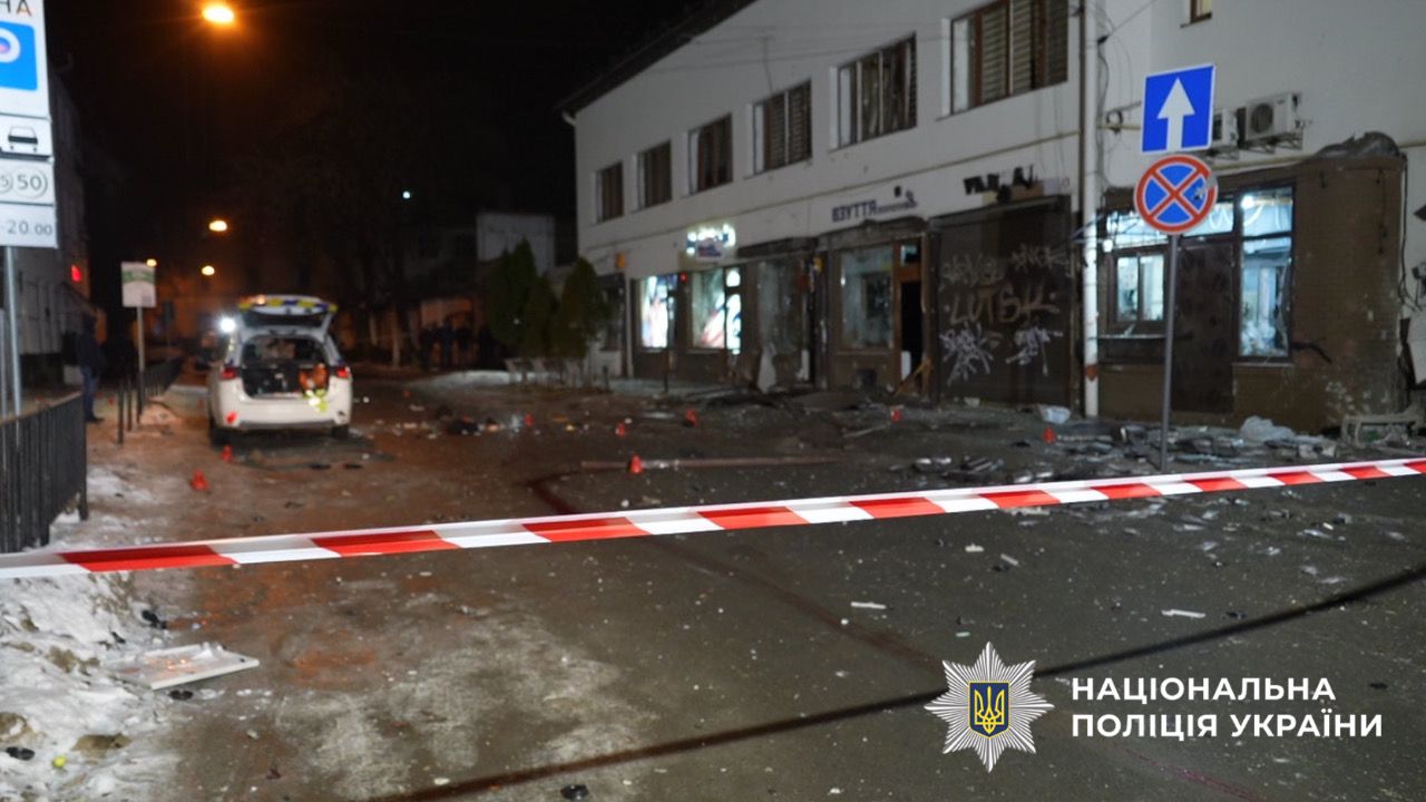 One of the streets in Lviv after the terrorist attack