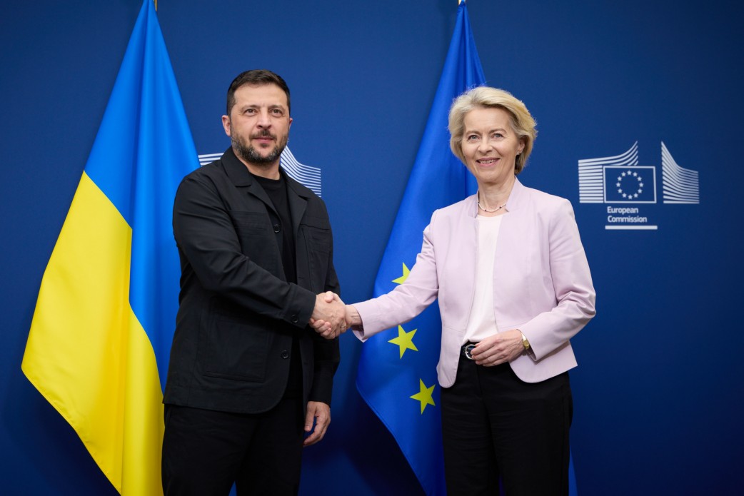 Volodymyr Zelenskyy with European Commission President Ursula von der Leyen, August 17, 2025