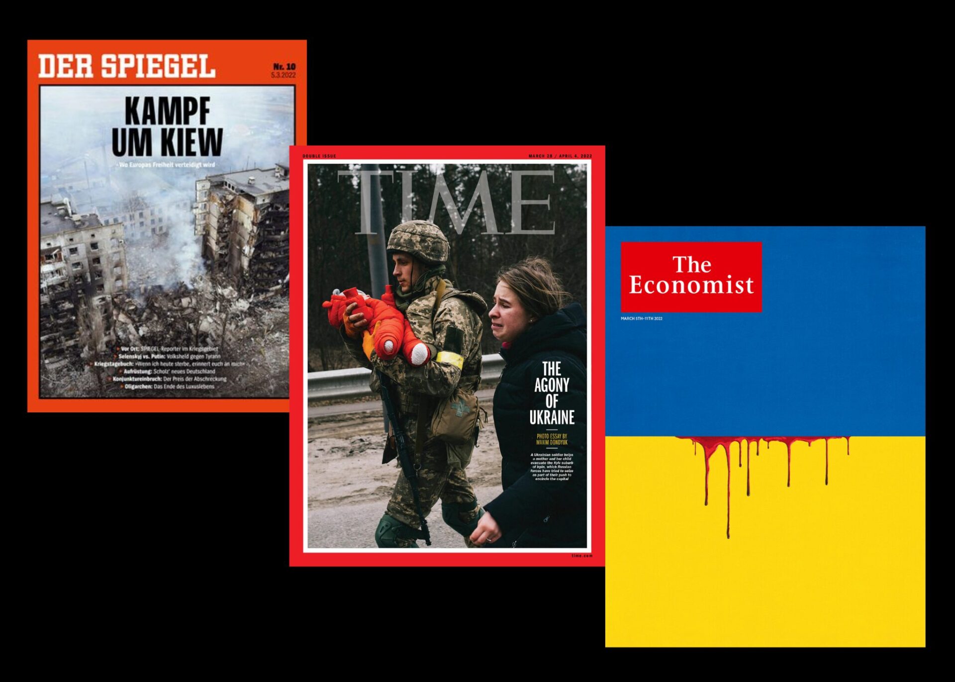 Covers with Ukraine in international media in 2022