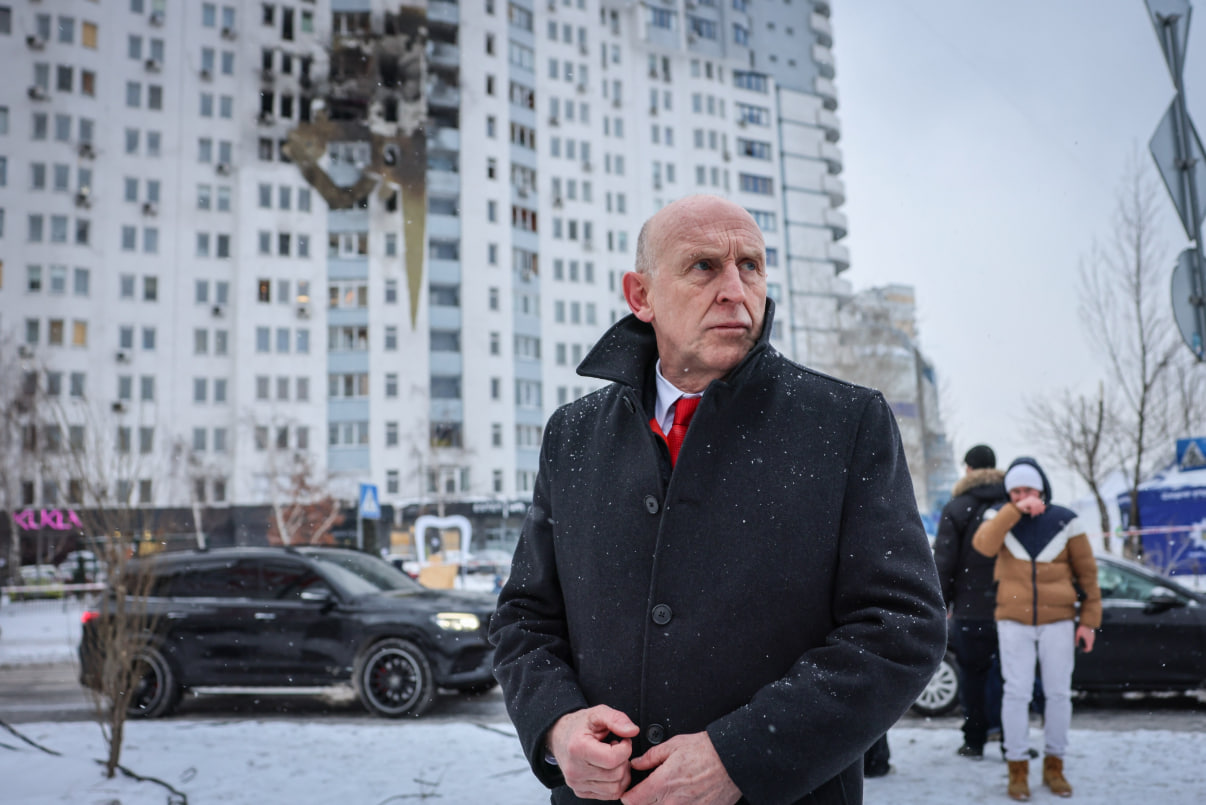 John Healey in Kyiv on January, 9