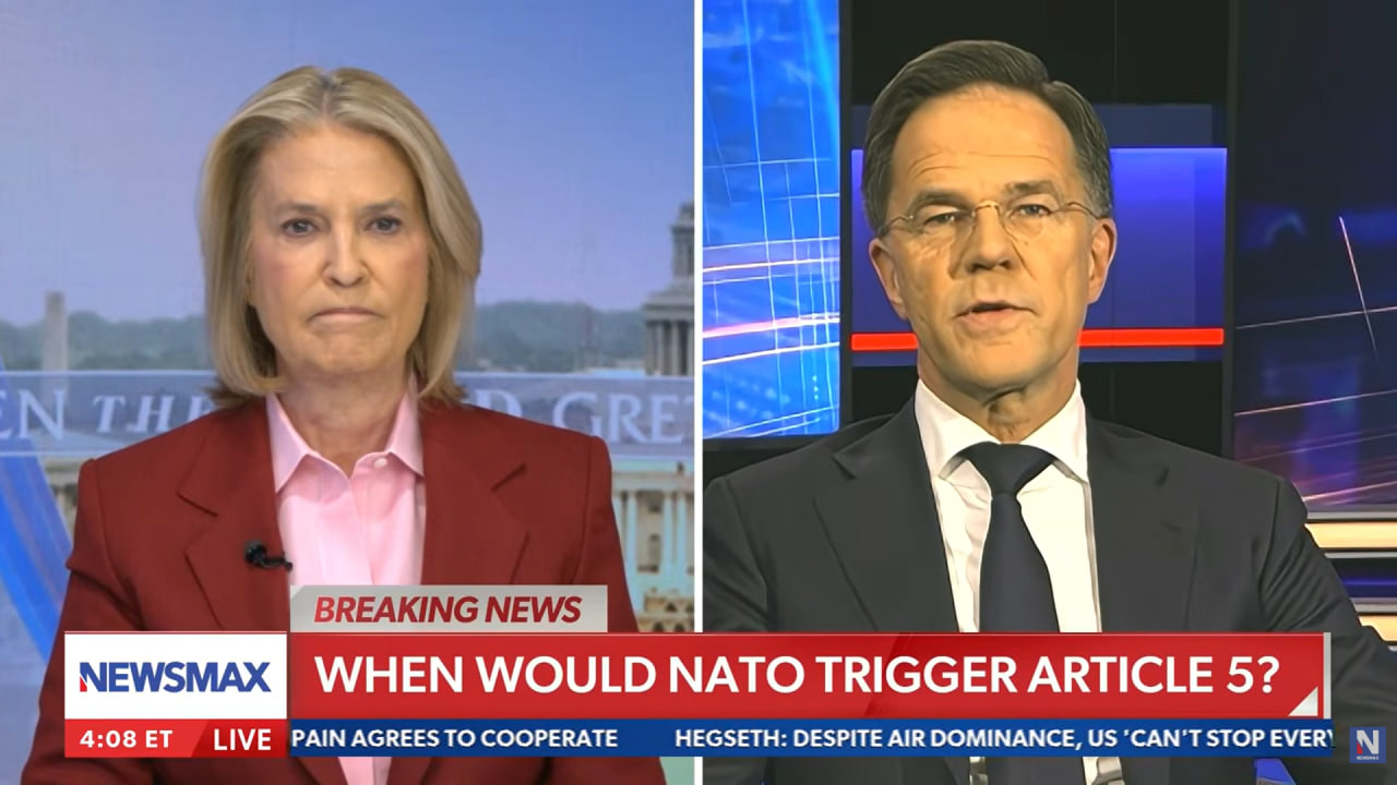 Mark Rutte in an interview with Newsmax
