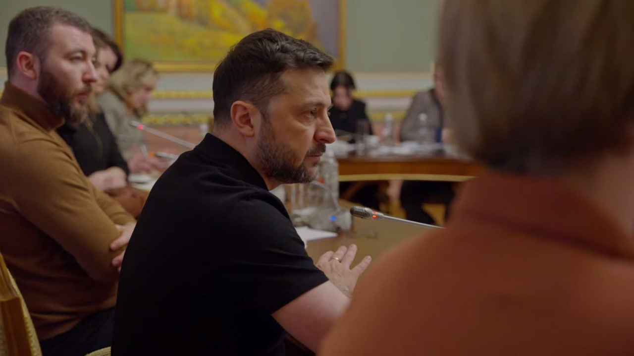 Zelenskyy at the meeting with journalists on March 14