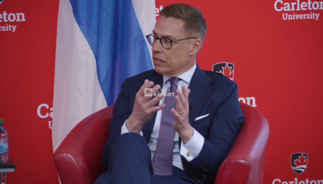 President of Finland Alexander Stubb during a speech