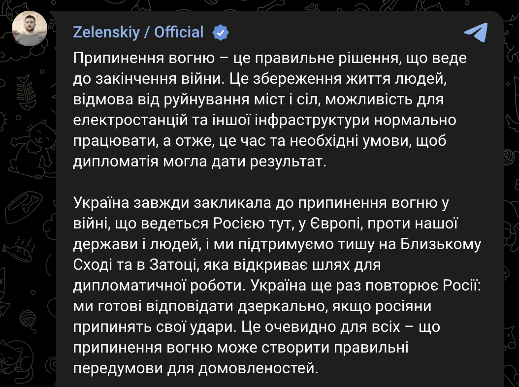 Volodymyr Zelenskyy on X