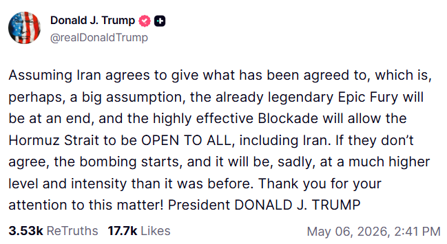 Trump on Truth Social