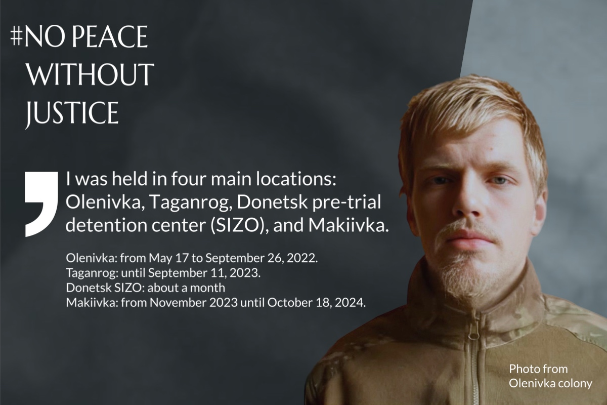 Dmytro Kanupier describing his detention in Olenivka, Taganrog, Donetsk SIZO and Makiivka