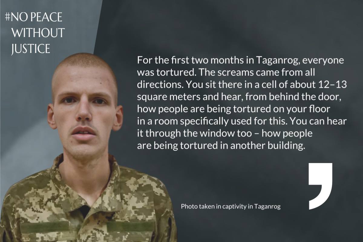 Dmytro Kanupier describing torture conditions during captivity in Taganrog